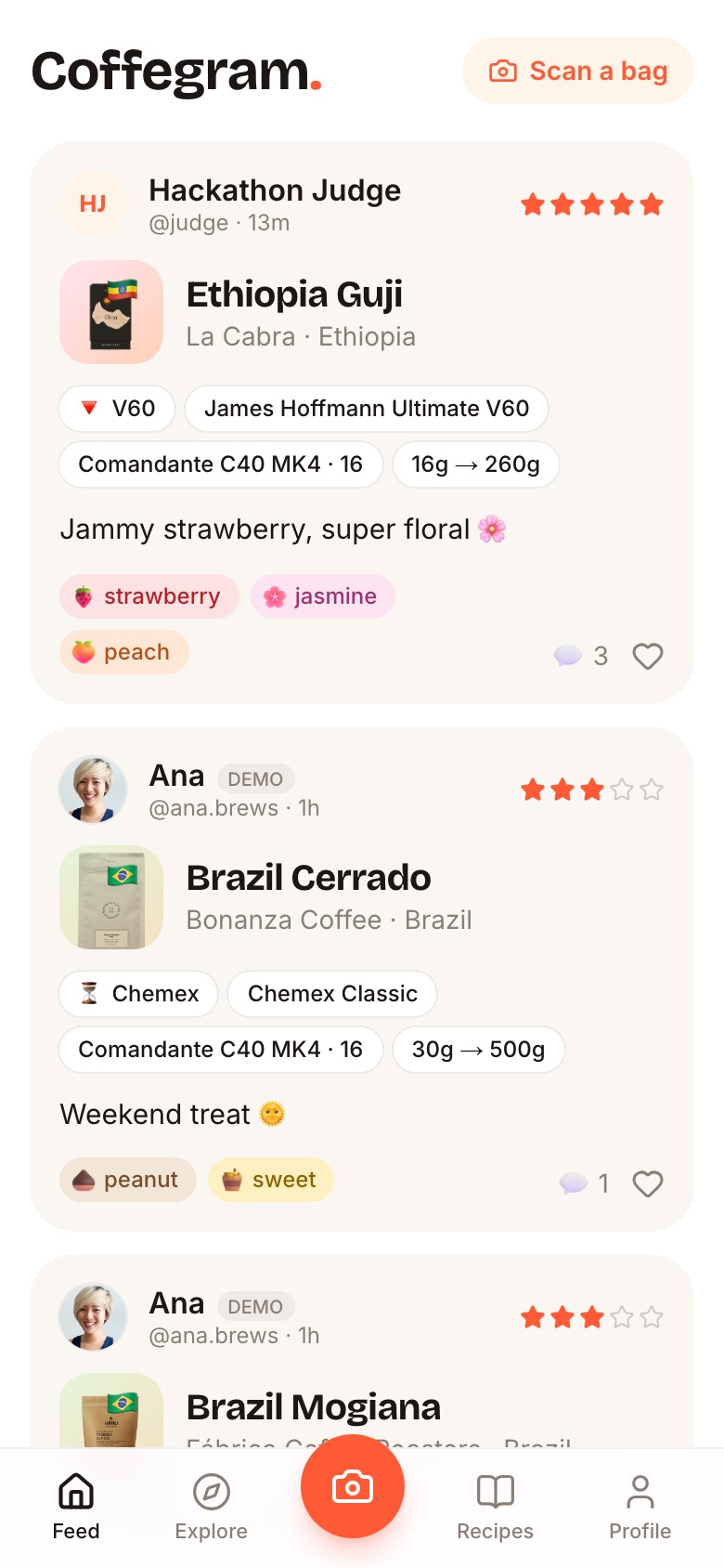 Coffegram feed